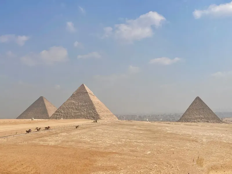 See the pyramids of Giza